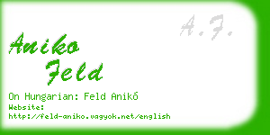 aniko feld business card